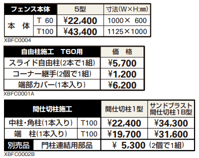 シャローネ シリーズ トラディシオン フェンス5型 【2022年版】_価格_1