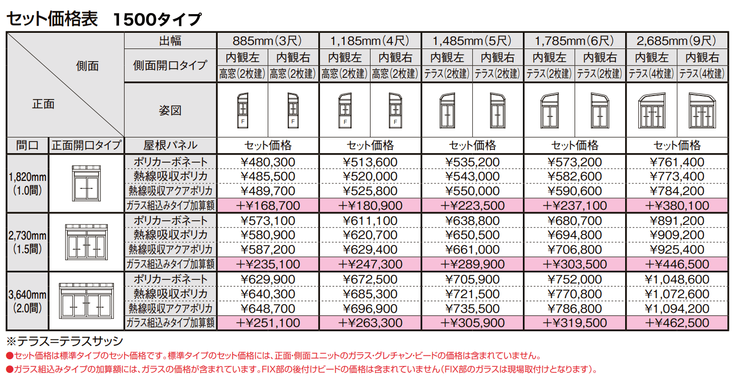サニージュ R型 土間納まり 関東間【2022年版】_価格_2