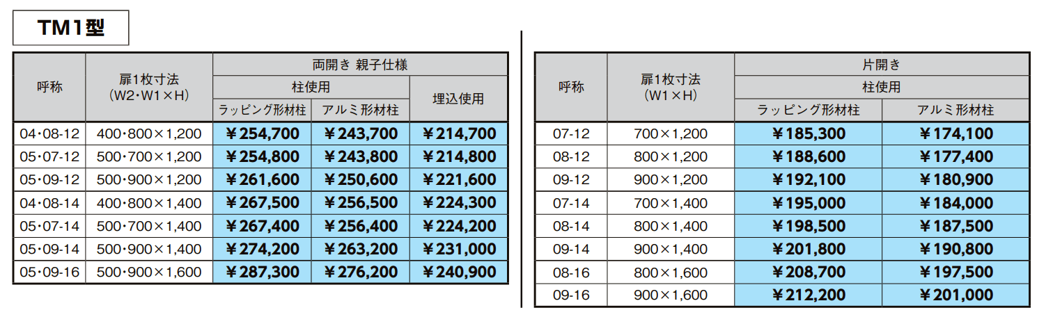 開き門扉AA エントリーシステム TM1型(木調)【2022年版】_価格_2