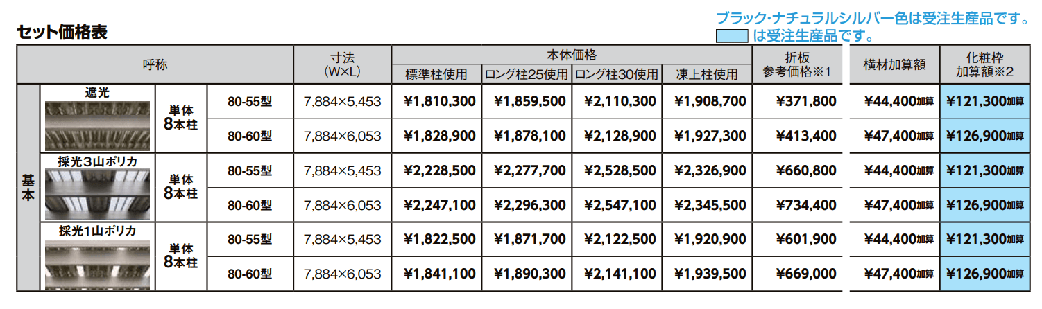 カーポートST 3000タイプ 3台用【2022年版】_価格_1