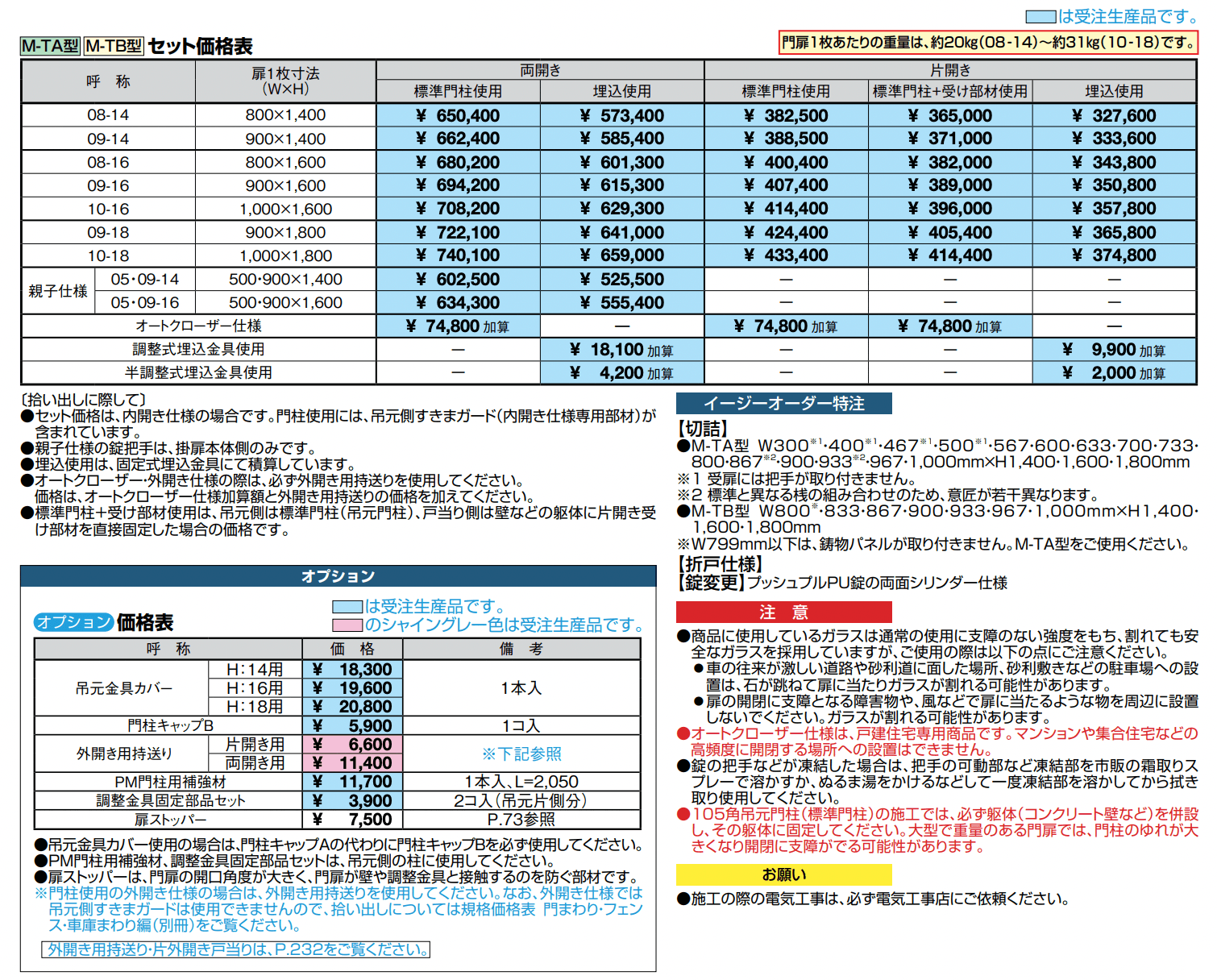 プレミエス門扉 M-TB型【2022年版】_価格_1