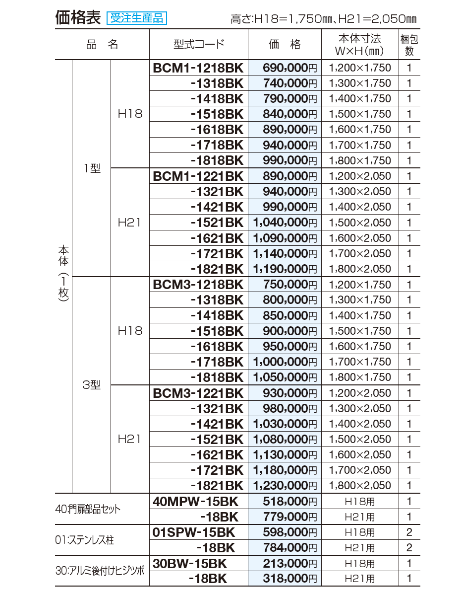 大型門扉 BCM3型【2023年版】_価格_2