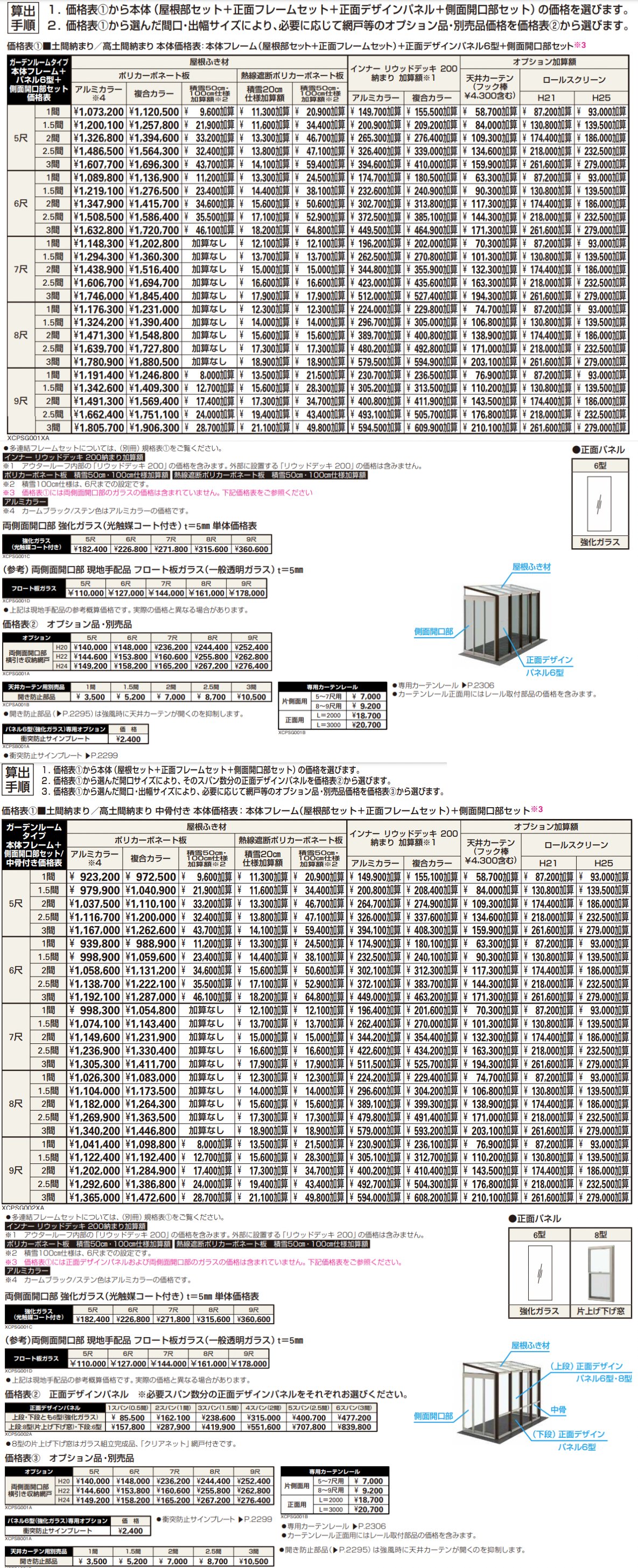 アウタールーフ ガーデンルームタイプ 側面開口部【2023年版】_価格_1