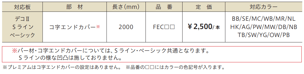 エンドカバー（取付ネジ付） 【2022年版】_価格_1