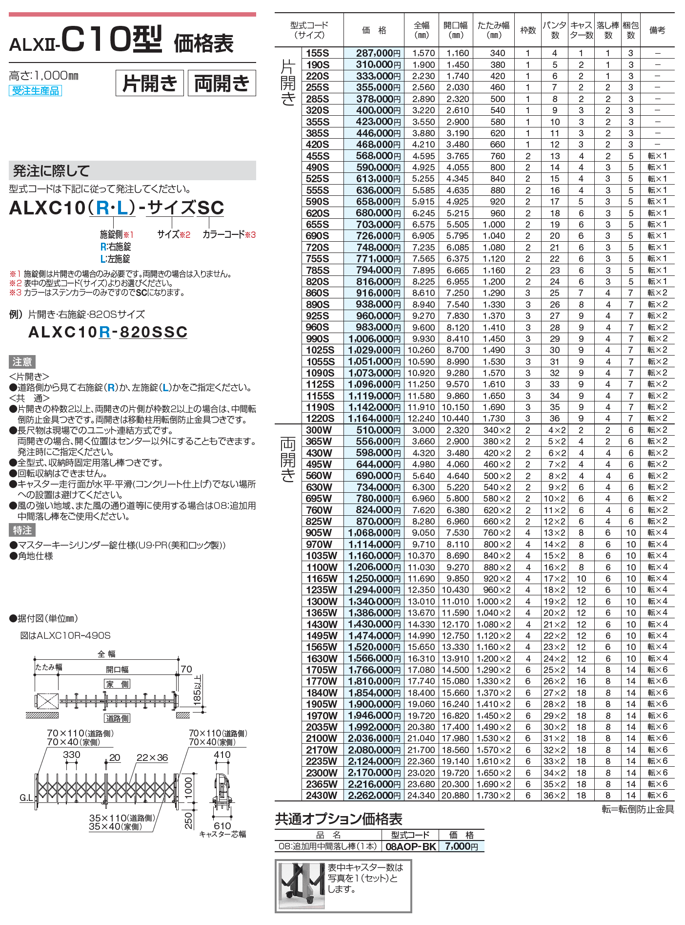 ALXⅡ-C 10型/12型/14型/16型/18型【2023年版】_価格_1