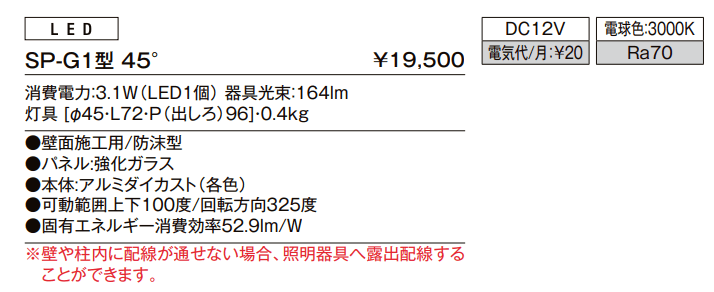 スポットライト SP-G1型【2022年版】_価格_1