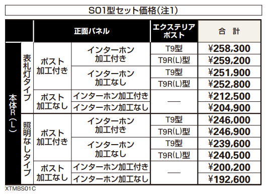 シャローネ ポストユニット S01型 【2022年版】_価格_1