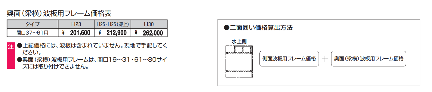 G1-R/ジーワン アール(波板用フレーム)【2022年版】_価格_2