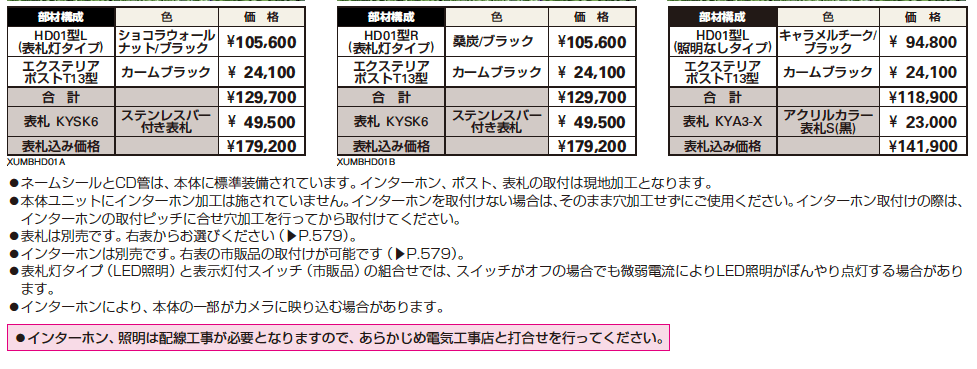 エクステリアポストT13型取付用ルシアス ポストユニット HD01型 【2022年版】_価格_2