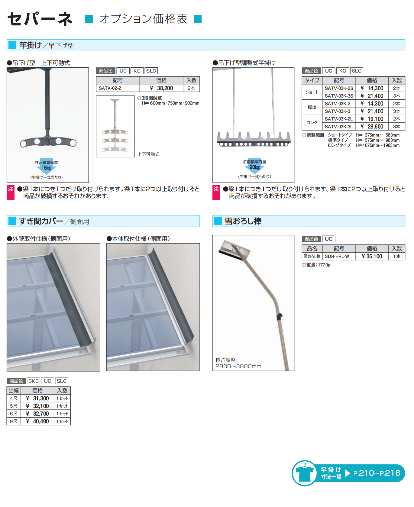 セパーネ(前面パネル 一段仕様・二段仕様) 【2022年版】_価格_2
