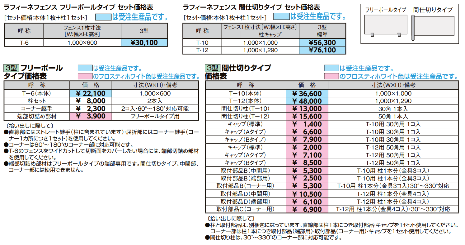 ラフィーネ フェンス 3型【2023年版】_価格_1