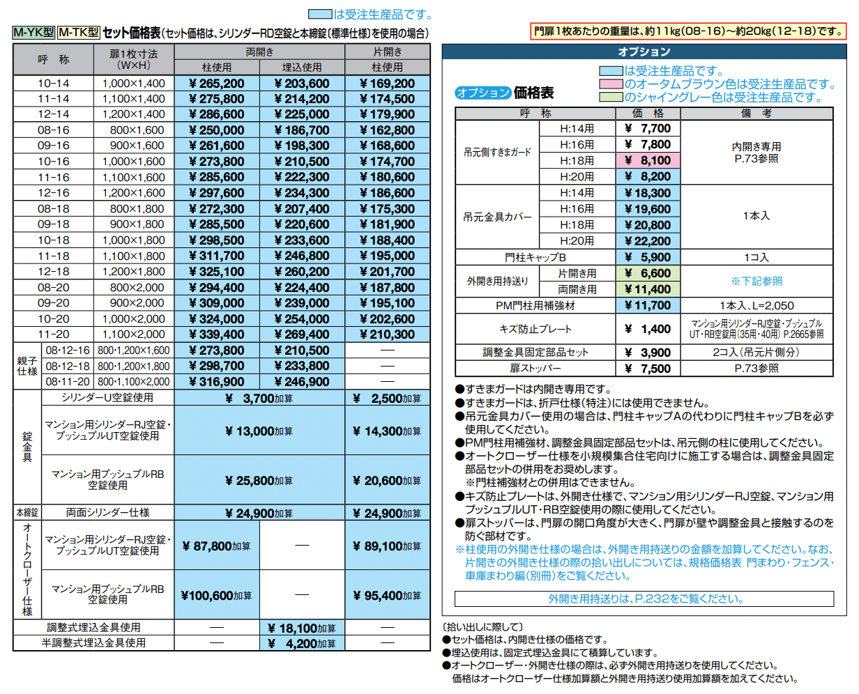 エルネクス門扉 M-YK型【2022年版】_価格_1