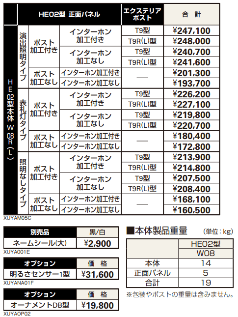 ルシアス ウォールHE02型 【2022年版】_価格_1