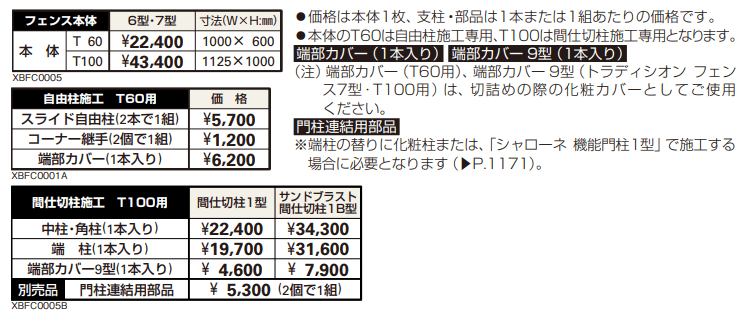シャローネ シリーズ トラディシオン フェンス6型 【2022年版】_価格_1