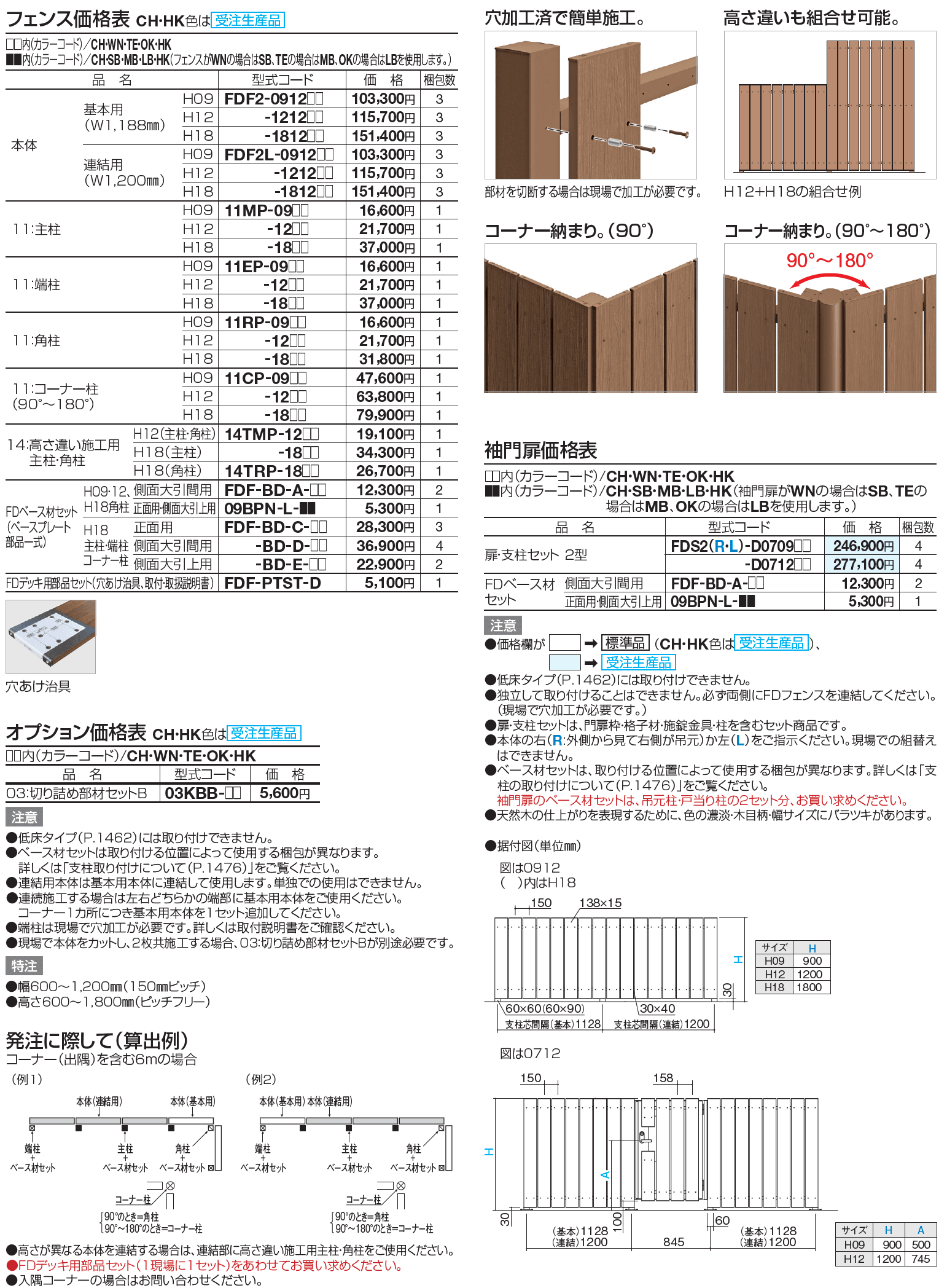 ファンデッキ FDフェンス2型/袖門扉2型【2023年版】_価格_1