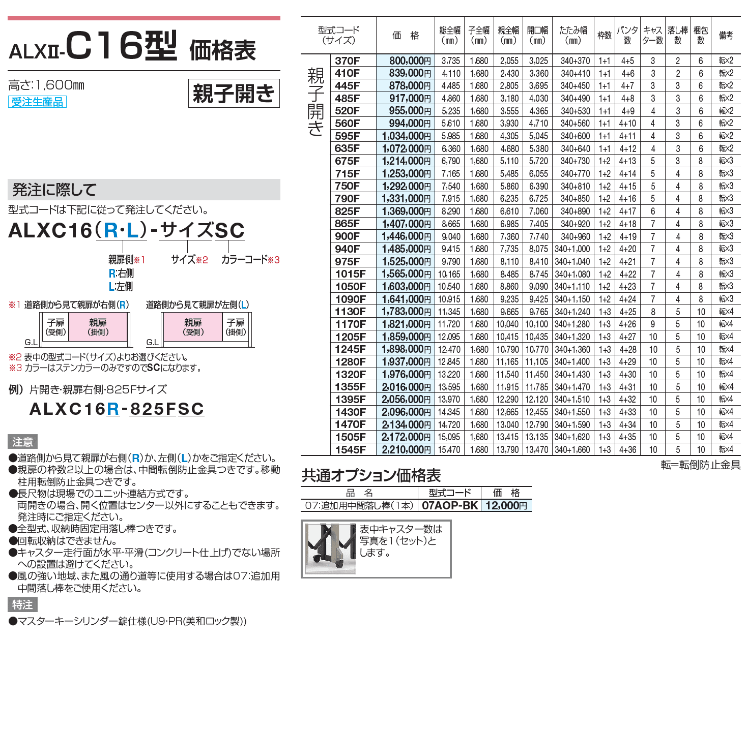 ALXⅡ-C 10型/12型/14型/16型/18型【2023年版】_価格_8