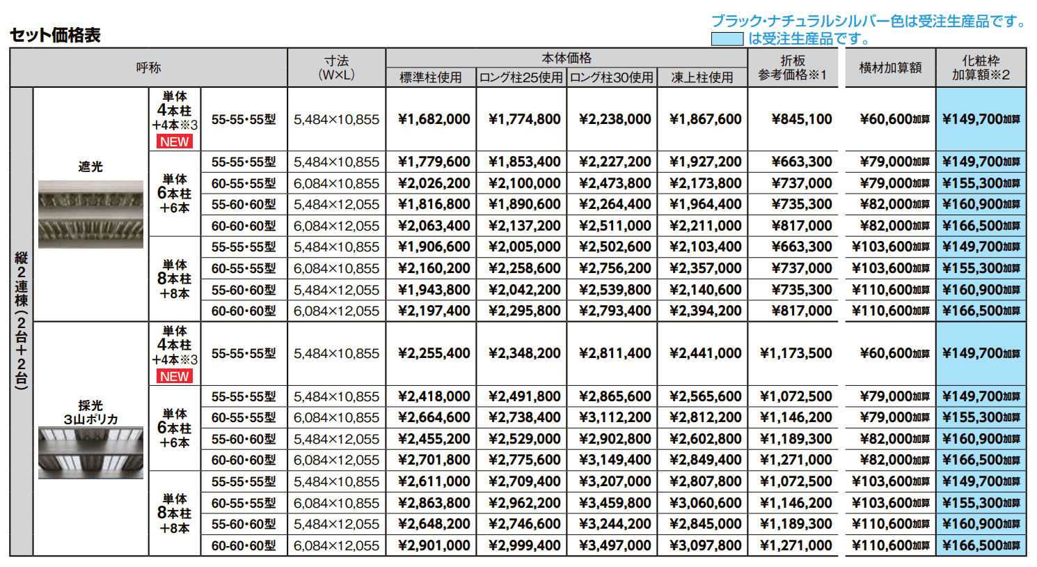 カーポートST 4500タイプ 4台用 縦2連棟【2022年版】_価格_1