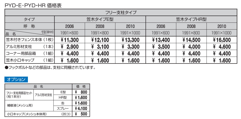 ユメッシュプラス 笠木タイプHR型【2022年版】_価格_1
