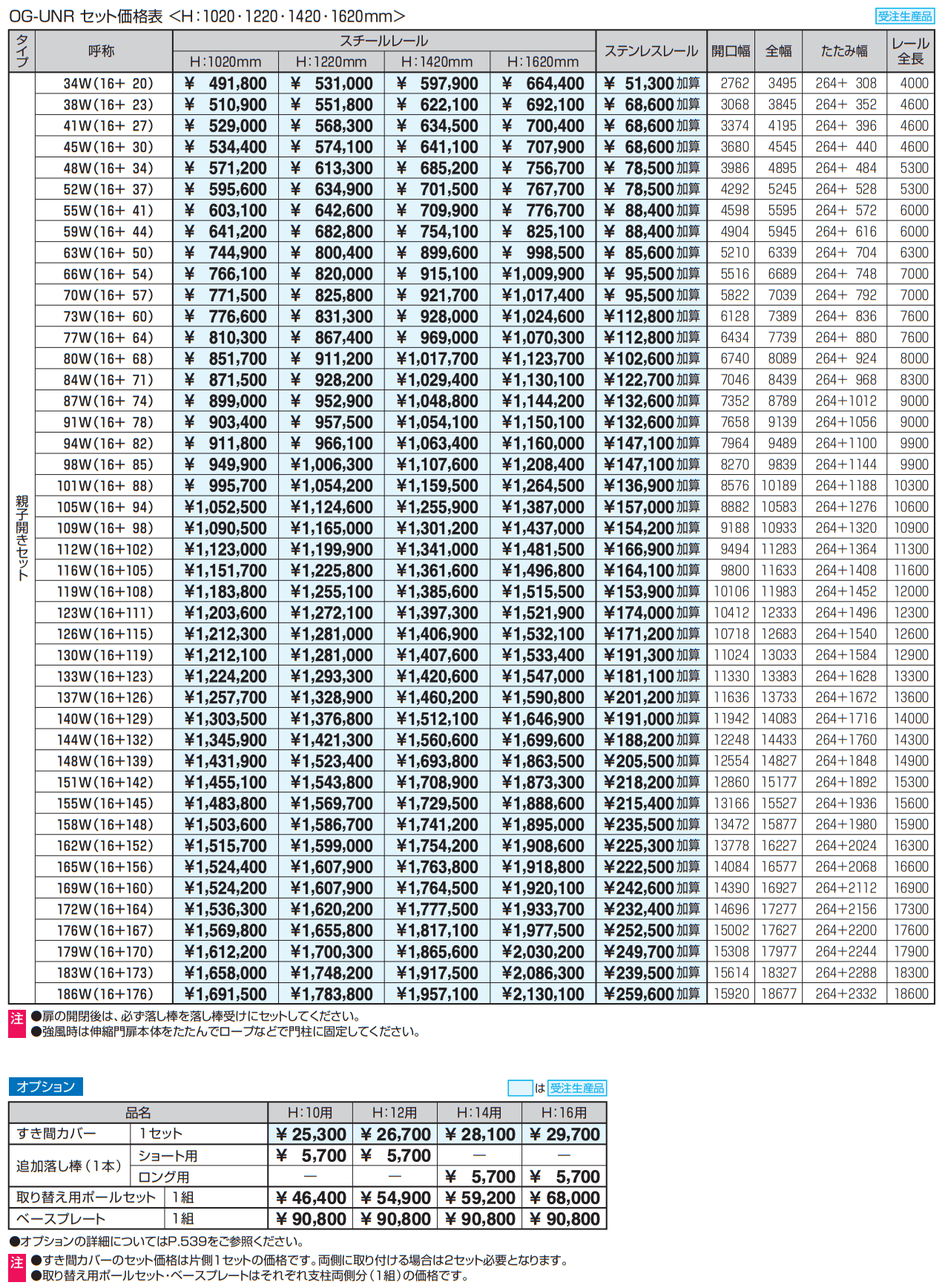 アルテンダUN型 レールタイプ 【2022年版】_価格_4