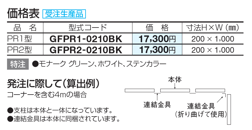 ガーデンフェンスPR1型【2023年版】_価格_1