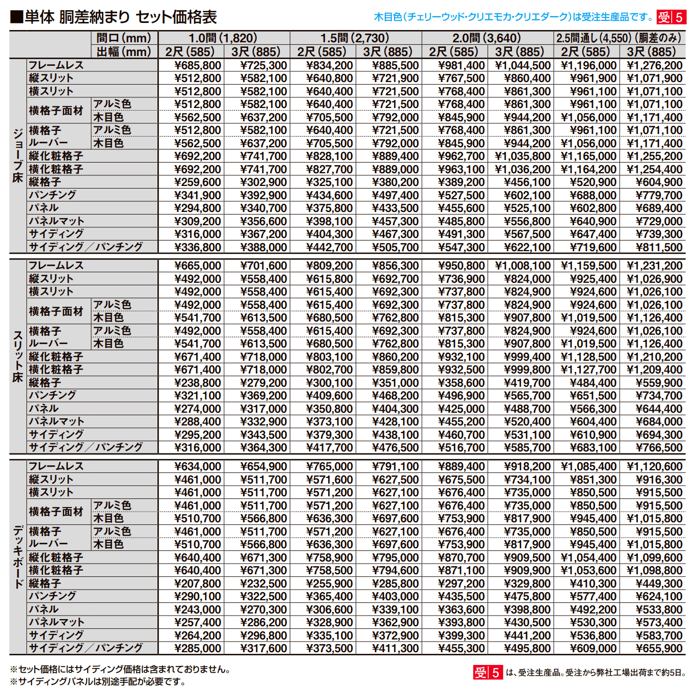 ビューステージ Sスタイル(関東間)【2022年版】_価格_1