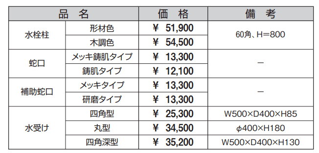 立水栓 (K1W型)【2023年版】_価格_1