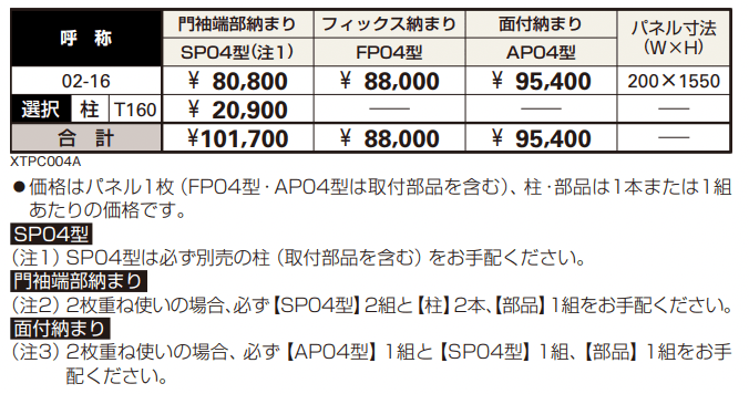 プリュード アクセサリーパネルFP04型 【2022年版】_価格_2