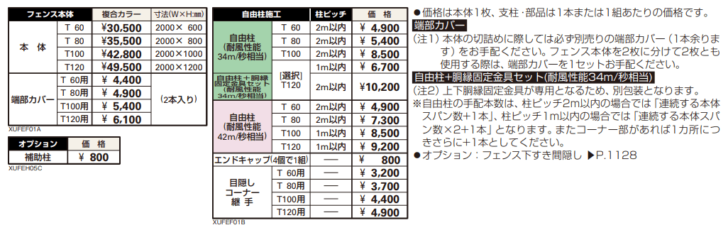 ルシアス フェンスF01型 たて目隠し 【2022年版】_価格_1