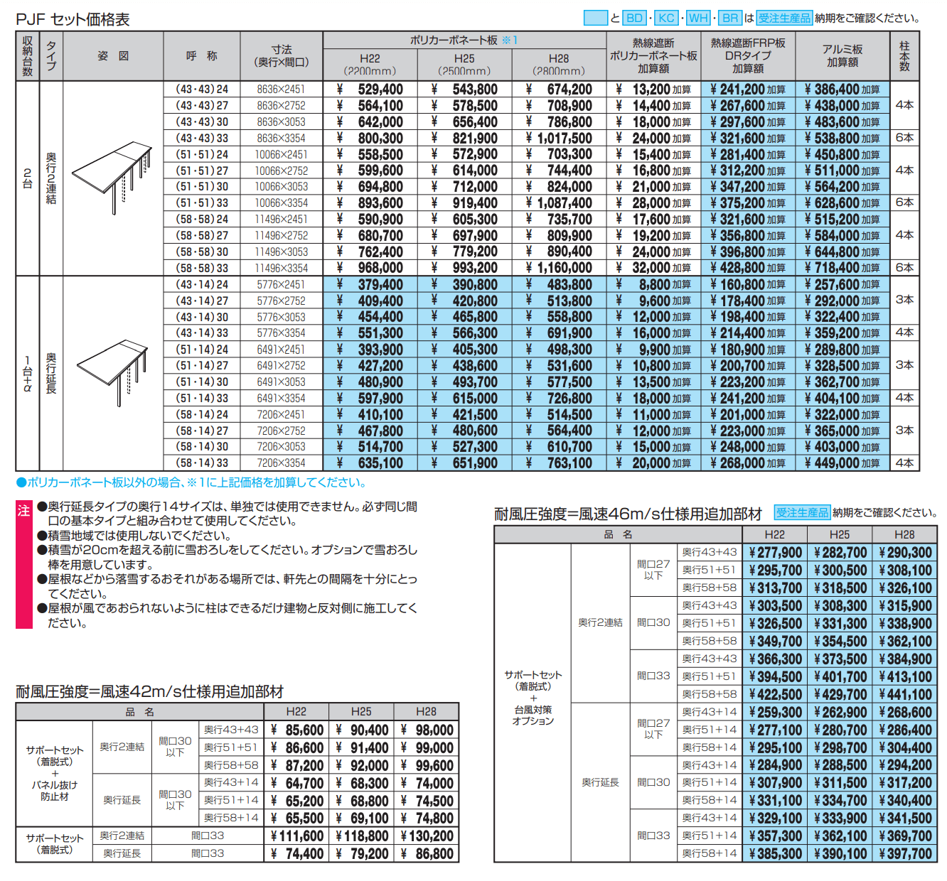 セルフィ(基本・奥行連結・奥行延長)【2022年版】_価格_4