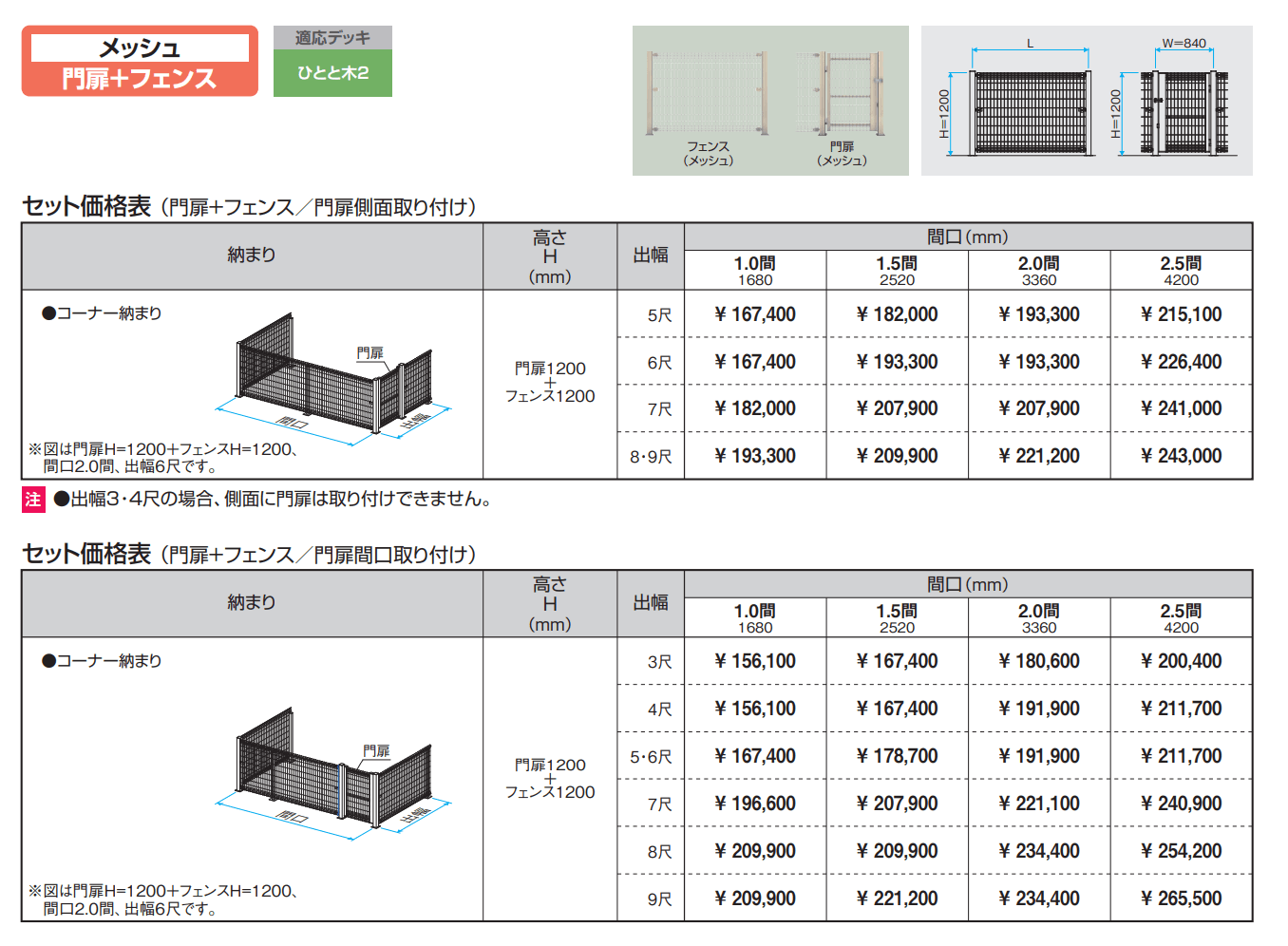 ひとと木 フェンス (メッシュ 門扉+フェンス) 【2022年版】_価格_1