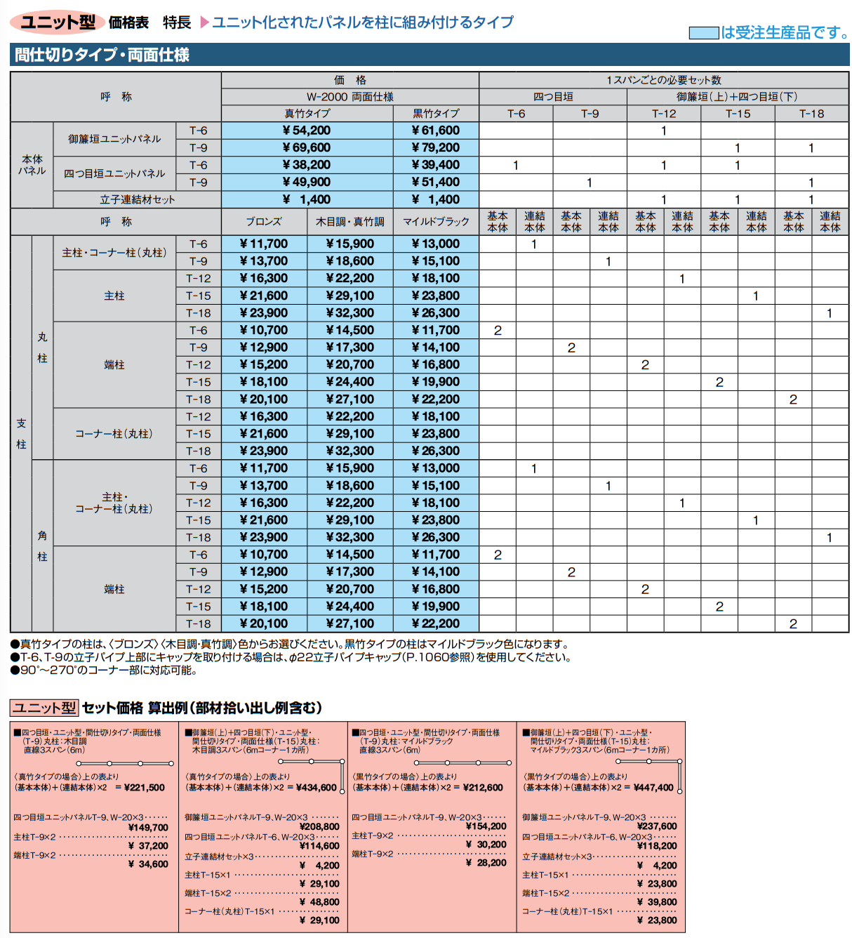京香・四つ目垣ユニット型【2022年版】_価格_2