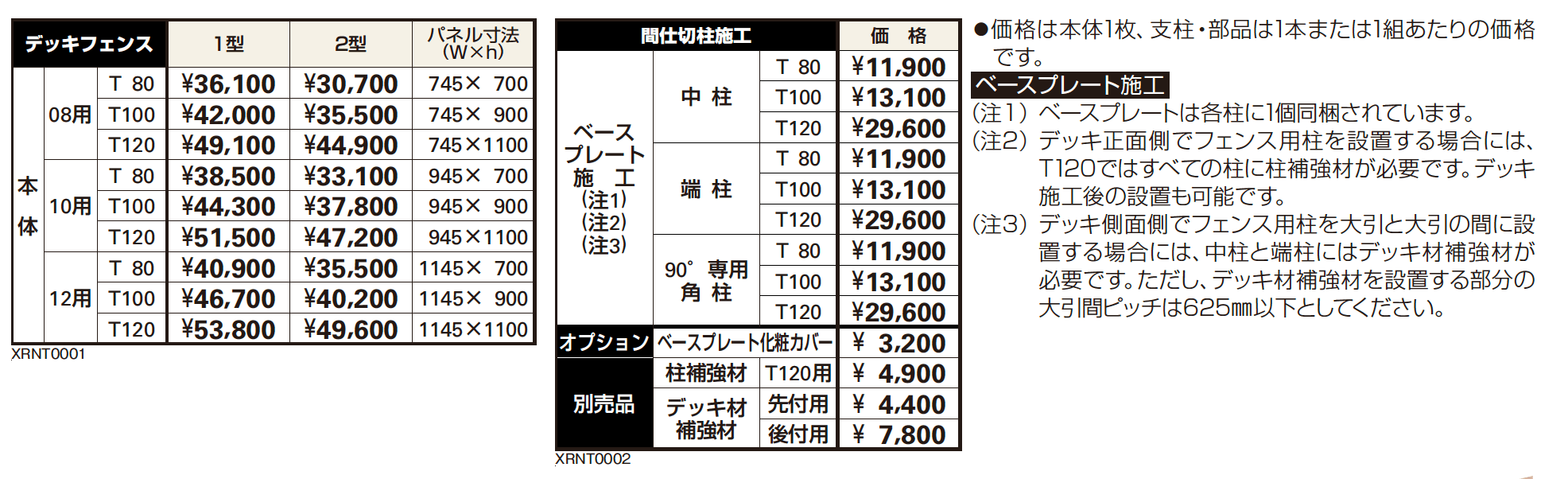 リウッドデッキフェンス 2型 【2022年版】_価格_1