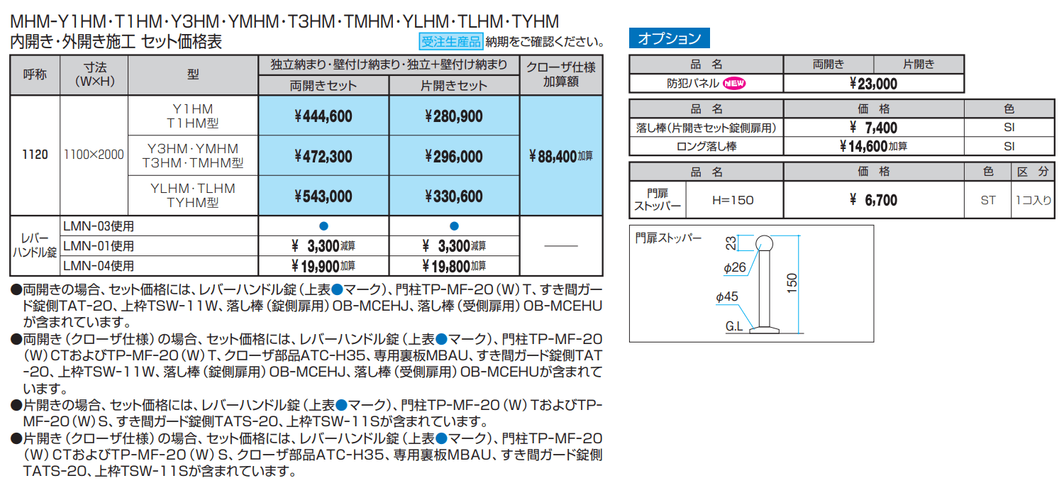 レジリアハイタイプY1型(三方枠仕様)【2022年版】_価格_1
