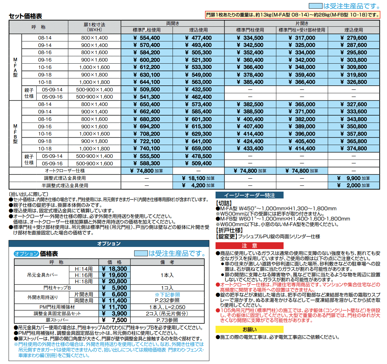 プレミエス門扉 M-FB型【2022年版】_価格_1