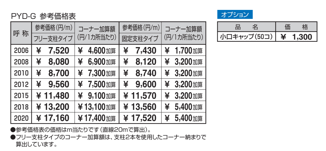 ユメッシュG型フェンス 固定支柱タイプ 【2022年版】_価格_2