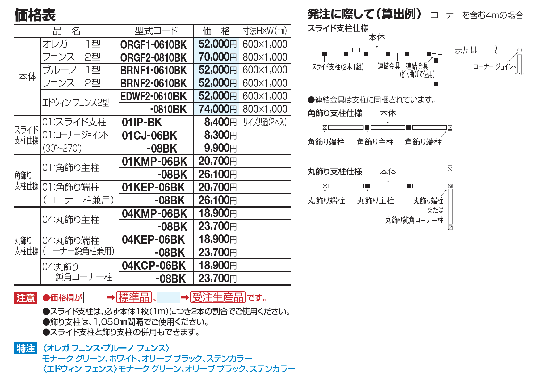 オレガ フェンス2型【2023年版】_価格_1
