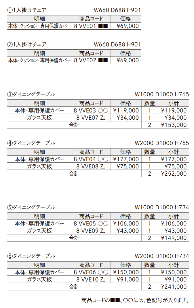ガーデンファニチャー TYPE 006【2022年版】_価格_1