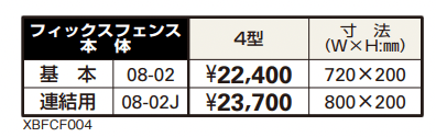 シャローネ シリーズ トラディシオン フィックスフェンス4型 【2022年版】_価格_1