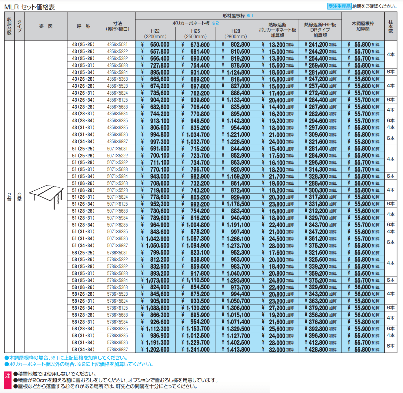 ニューマイリッシュ 通常勾配(奥行延長・合掌)【2022年版】_価格_2