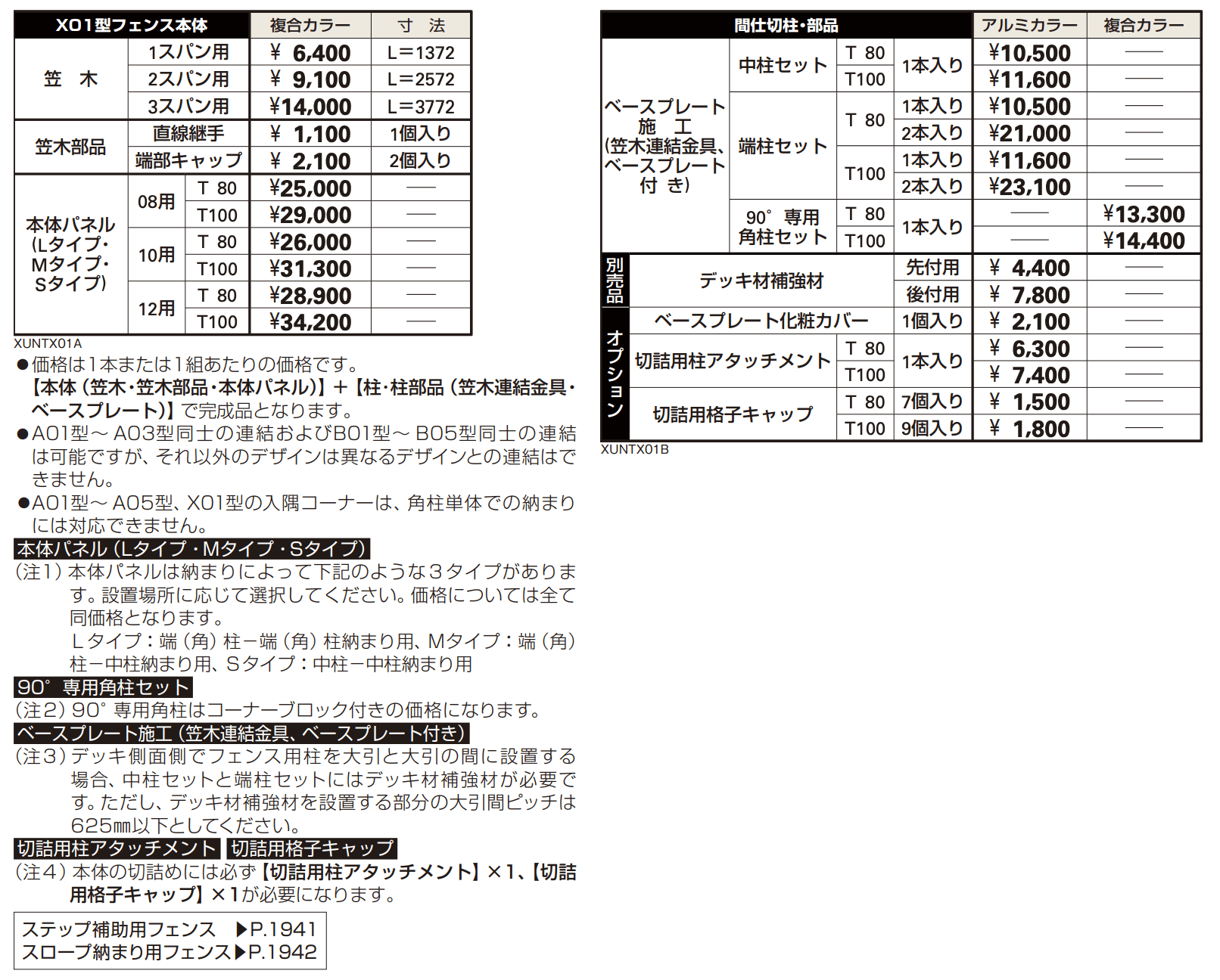 ルシアス デッキフェンスX01型 【2022年版】_価格_1