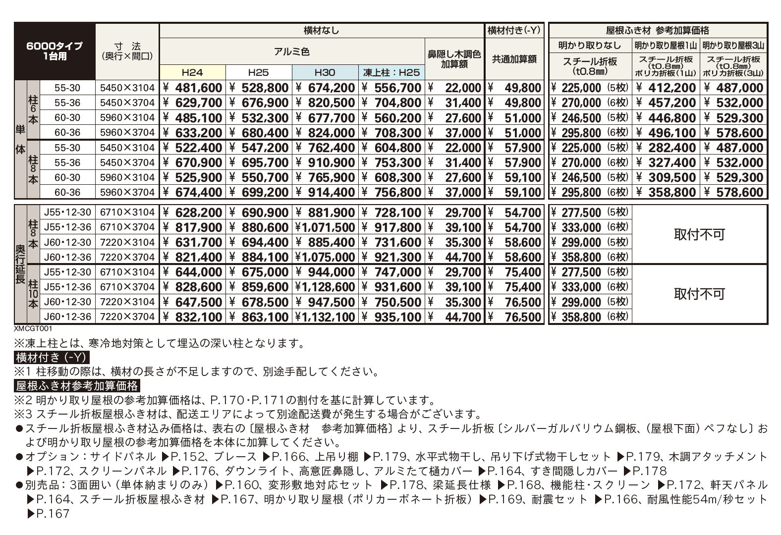 ジーポートPro 6000タイプ 1台用(単体・奥行延長)_価格_1