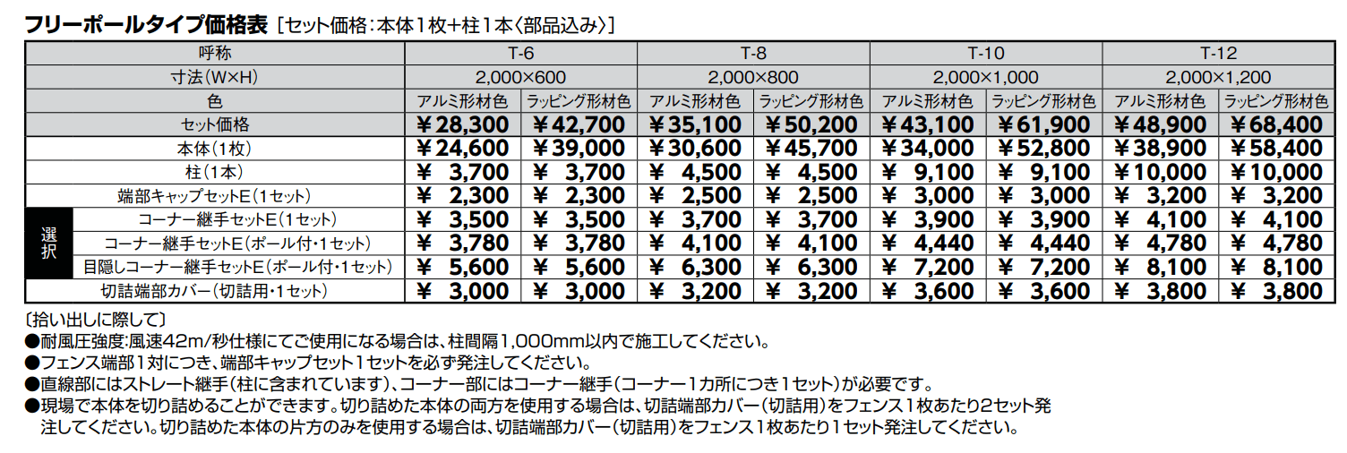 フェンスAB YL2型(横ルーバー②)【2022年版】_価格_1