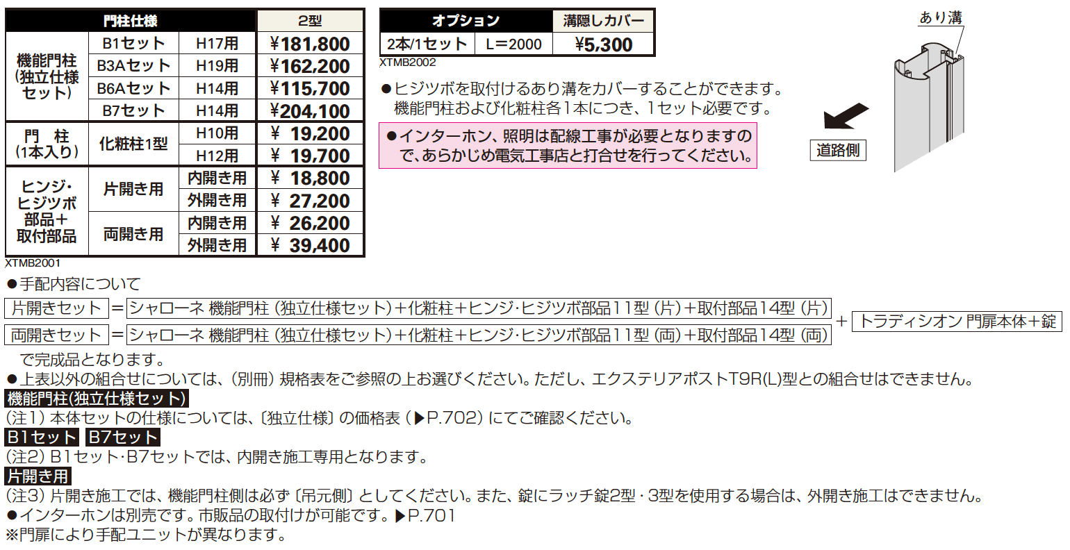 シャローネ 機能門柱2型 〈門柱仕様〉 【2022年版】_価格_1