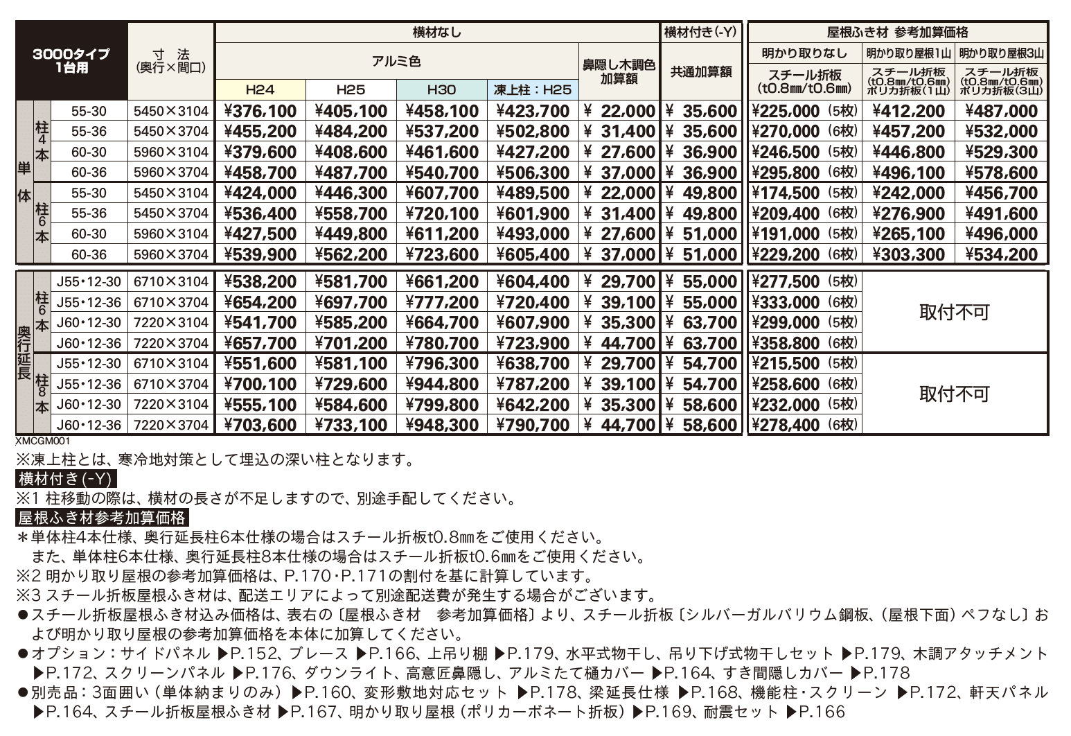 ジーポートPro 3000タイプ 1台用(単体・奥行延長)_価格_1