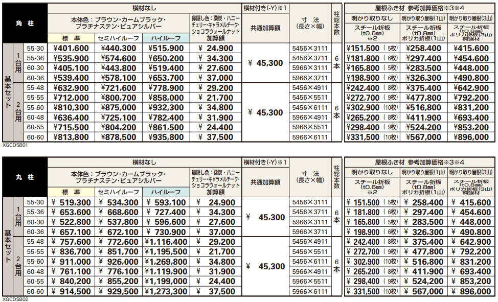 ジーポートneo積雪100㎝(S)Bタイプ基本セット 【2022年版】_価格_1