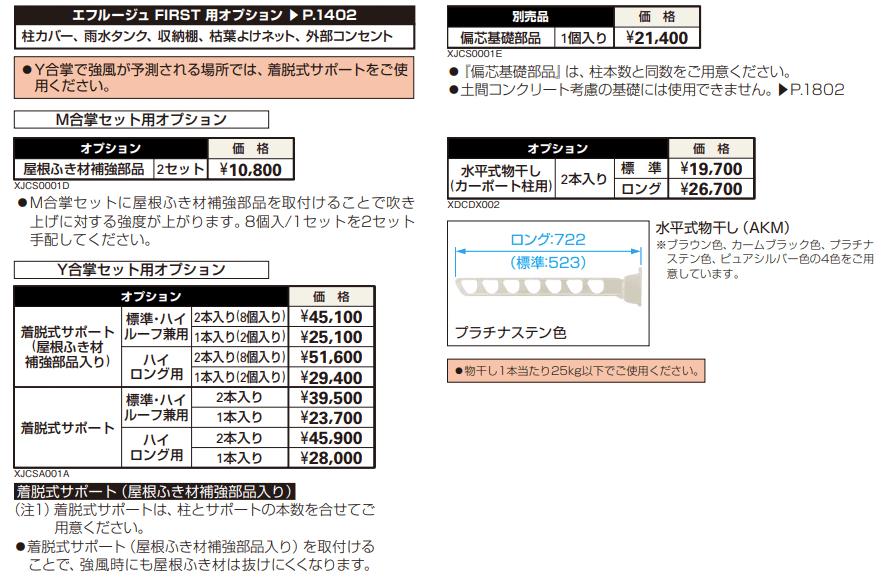 エフルージュ FIRST 600タイプ M合掌セット/Y合掌セット 【2022年版】_価格_2