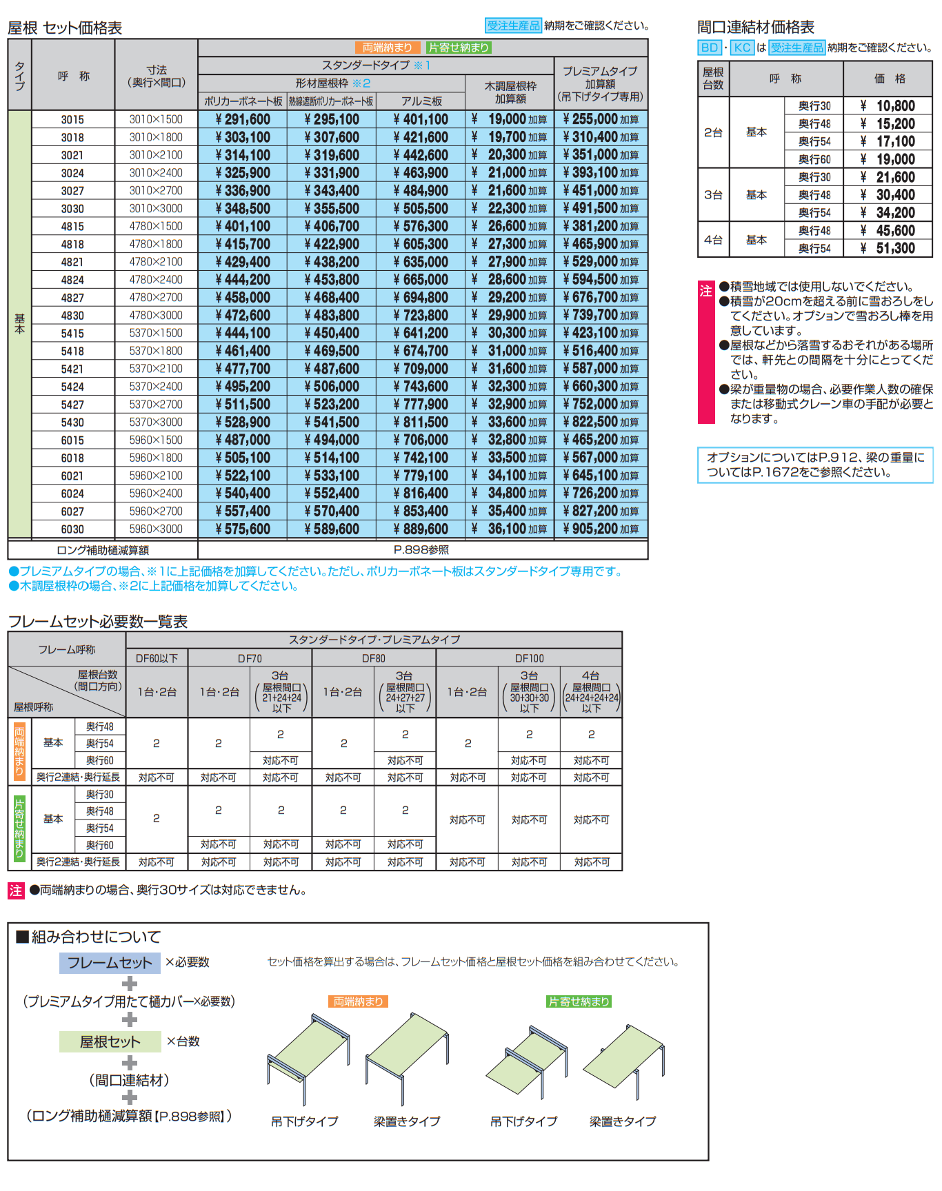 U.スタイル アゼスト 部材別価格(両端納まり・片寄せ納まり)【2022年版】_価格_1