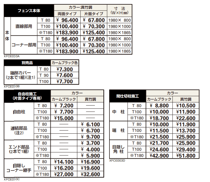 建仁寺垣 <両面タイプ> 【2022年版】_価格_1