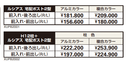 ルシアス 宅配ポスト2型 【2022年版】_価格_1