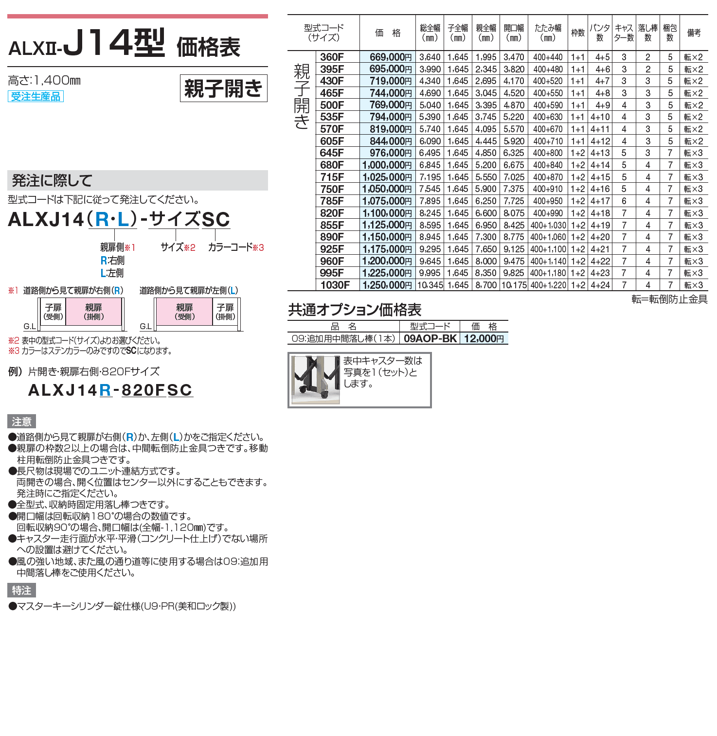 ALXⅡ-J 10型/12型/14型/16型/18型【2023年版】_価格_6